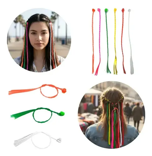 Pelo De Colores X 50 Mechones Mechas Trenza Spa Souvenir