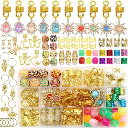 148 Piezas De Abalorios Y Accesorios Para Trenzas Y Cabello