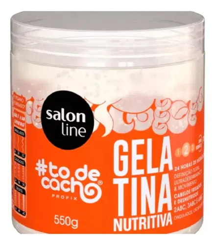 Salon Line To De Cacho Gelatina Nutritiva Anti Frizz 550gr