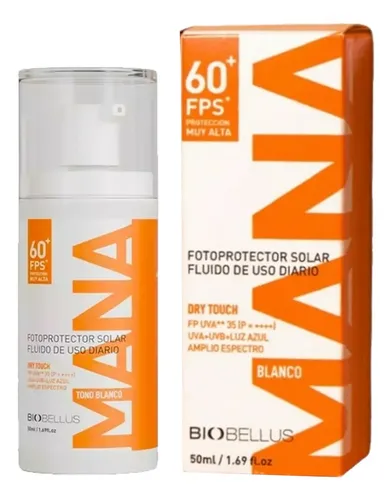Protector Solar Facial Biobellus Mana Blanco Toque Seco 9c