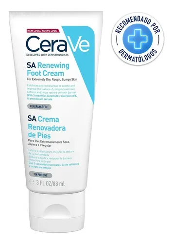 Cerave Crema Renovadora Pies 88 Ml Tubo Neutro