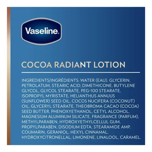 Vaseline Locion Cocoa Radiant 295ml