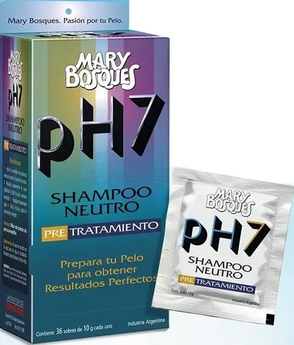 Shampoo Neutro Mary Bosques Caja De 36 Sobres X 10 Gr