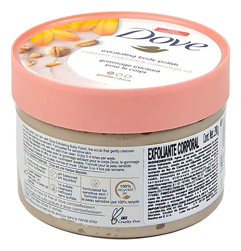 Exfoliante Dove Oatmeal Tarro 298g