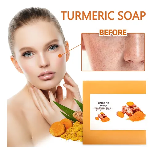 Jabón Portátil De Cúrcuma, Jabón De Manos, Limpieza Facial Y