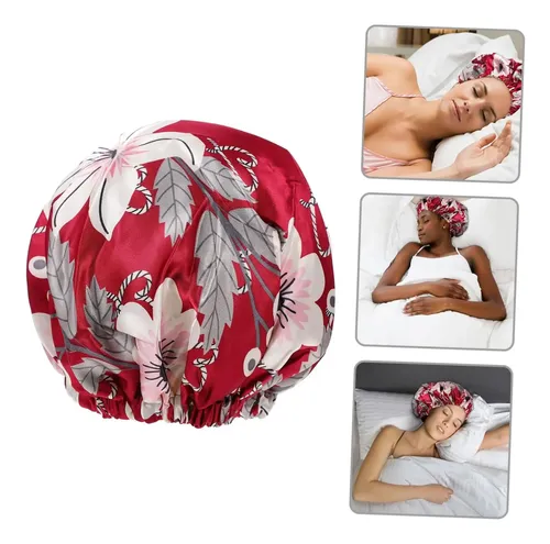 Gorro De Dormir De Satén Para Noche, Ducha, Cabello Y Baño
