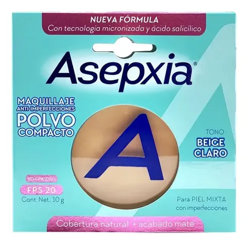 Asepxia Maquillaje Polvo Color Beige Claro Mate H. Force 10g
