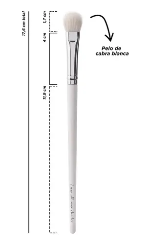 Pincel Maquilllaje Ojos Chato Sombras Aplicación Precisa Blanco
