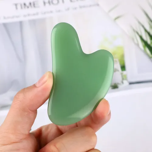 Herramienta De Gua Sha De Jade Para El Cuidado Facial Roseni