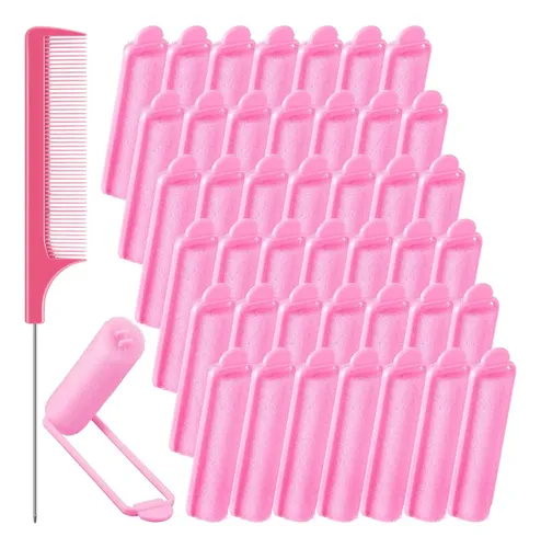 Rulos De Espuma Flexibles Para Pelo Rosa 43 Piezas