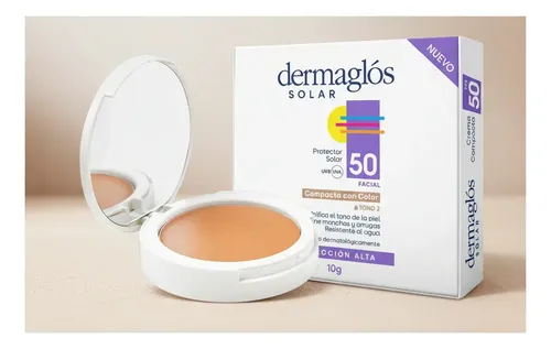 Dermaglós Solar Facial Compacto En Crema. F50 Tono2 Cr 10g