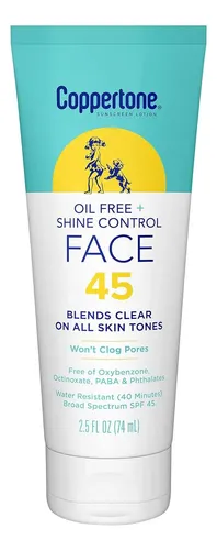Protector Solar Facial Spf 45 Sin Aceite, Coppertone