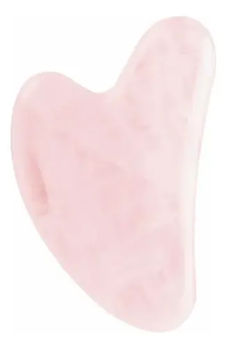 Rodillo Masajeador Facial Cuarzo Rosa Duga Gua Sha D541 Rostro