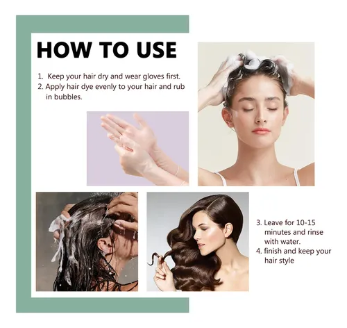 Champú Tinte Para El Cabello Ecofan 10 Unidades 3 En 1 Para