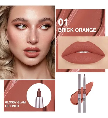 Delineador De Labios Retráctil Feicuiyun 01 Naranja Crema