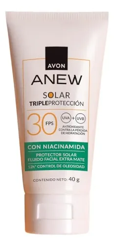 Protector Solar Fluido Facial Extra Mate Fps 30 Anew Avon