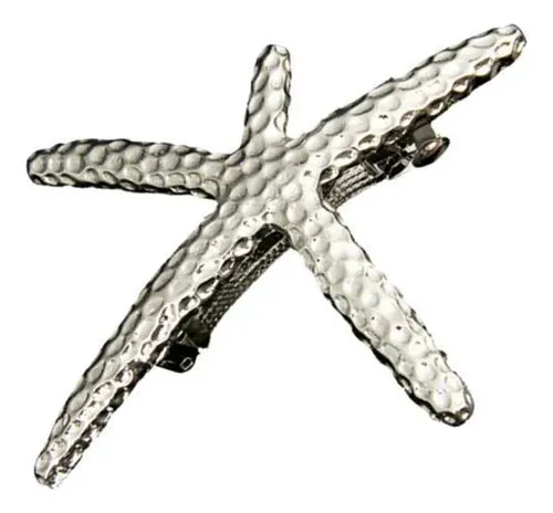 2 Pinza Barrette Adorno Para Cabellero Cabello ( / Plata
