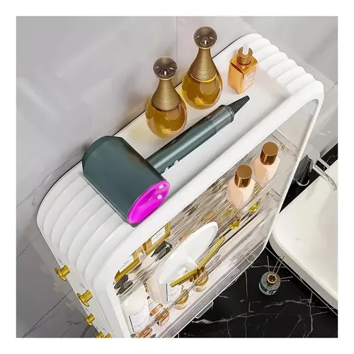 Organizador De Cosmetico De Pared Flotante Adhesivo Blanco F