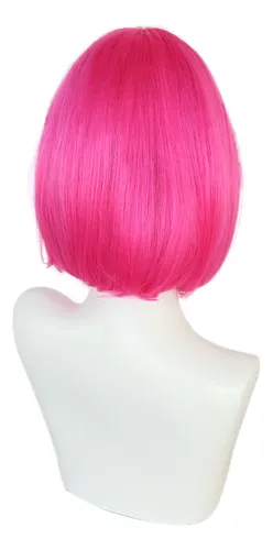 Peluca Corta, Sintética, 12 Pulgadas, Para Cosplay, Color Ro