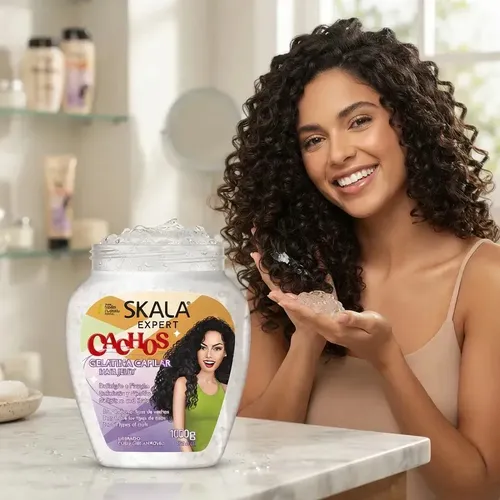 Gelatina Cápilar Mais Cachos Expert Antifrizz y definición Rizado 1 L Skala