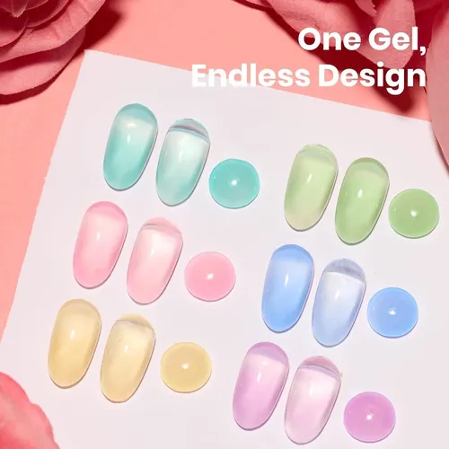 Set Esmaltes Gel Beetles Spring Nectar 6 Colores Pastel 15ml