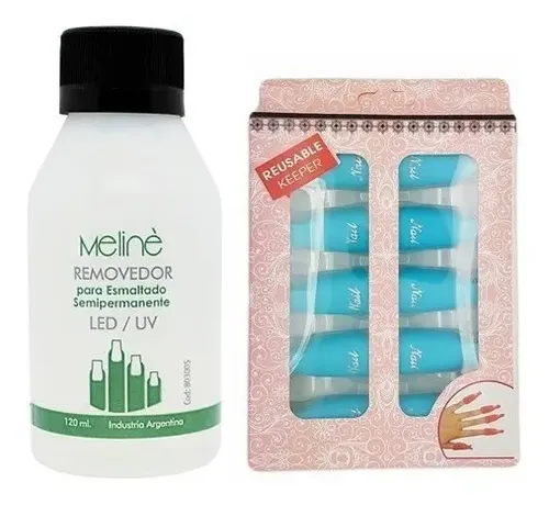 Removedor De Esmalte Semi Permanente Meliné 120ml + Broches
