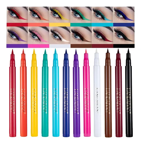 Set De Delineadores Líquidos Mate 12 Colores Bestland