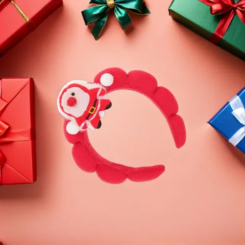 Diadema De Papá Noel Y Aro For Pelo De Reno, 2 Piezas –