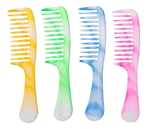 4 Peines De Colores Antiestáticos