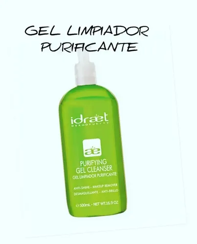 Gel Limpiador Purificante X500 Idraet Piel Grasa Agua Termal