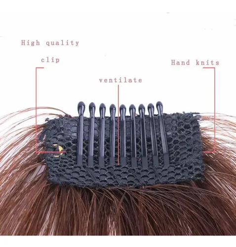 Clip En Flequillo Cabello Humano Pieza De Cabello Air Bangs