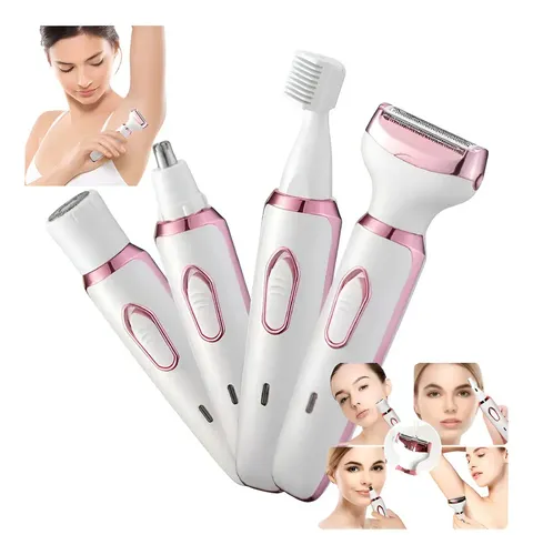 Depiladora eléctrica 4 en 1 para mujer, indolora, con luz pulsada, ideal para piernas, brazos, boca y partes íntimas, 127/220 V.