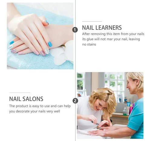 30pcs Pegatinas Adhesivas Para Uñas, Arte De Uñas, Media Lun