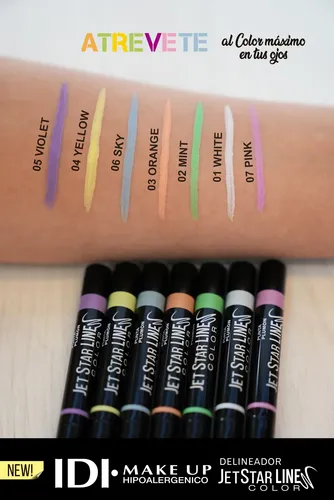 Delineador De Ojos Fibra Jet Star Line Idi Makeup X 0,8g