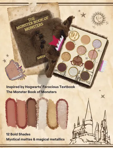 Set de Maquillaje Sheglam Harry Potter Segunda Edición, Kit de 9 Piezas Hipoalergénicas para Rostro con Maletín