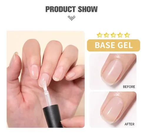 Esmalte De Uñas En Gel, Extra Fuerte, Pegamento Base, Talla
