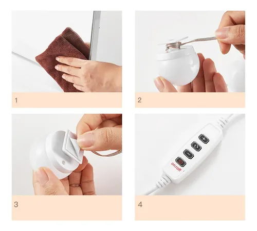 Kit De Luz Para Espejo De Baño, 6 Lámparas 45x45x49mm