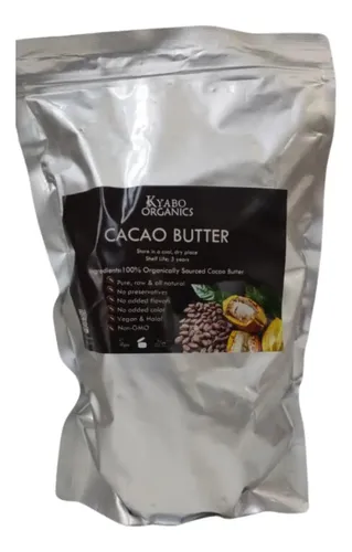 Manteca De Cacao Kyabo 100% Pura Y Natural, 1,36 Kg, Apta Pa