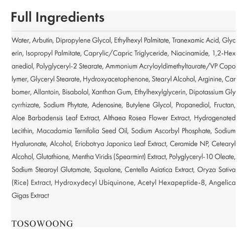 Crema Facial Arbutina 7% Y Ácido Tranexámico 50ml