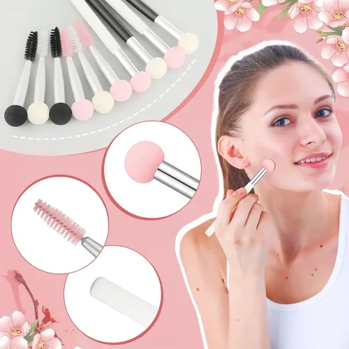 Herramientas De Belleza: Set De 10 Brochas De Maquillaje Con