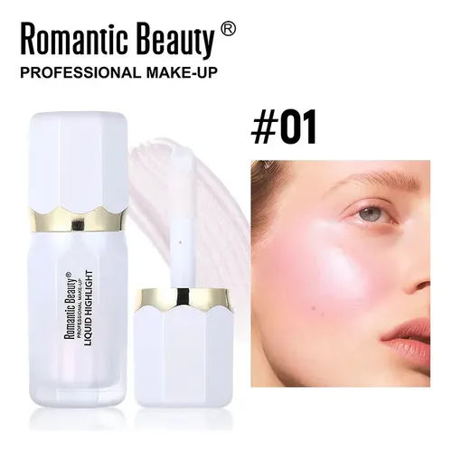 Iluminador Líquido Y Rubor Maquillaje Rostro Romantic Beauty