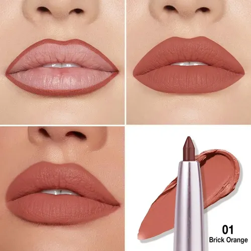 Delineador De Labios Retráctil Feicuiyun 01 Naranja Crema