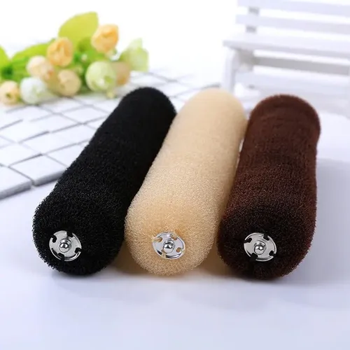 2 Hacedores De Moño De Cabello Vasana 20cm Beige Nylon