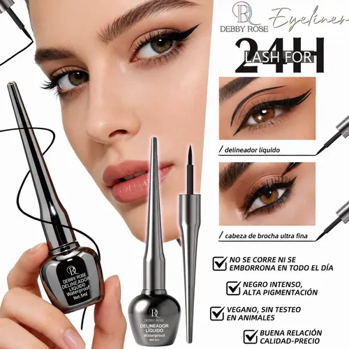 Debby Rose Delineador Líquido Negro Impermeable 5ml