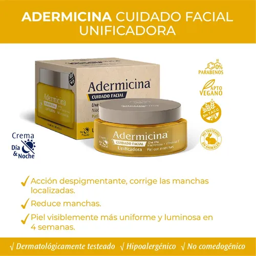 Adermicina Cuidado Facial Unificadora Crema x 90gr