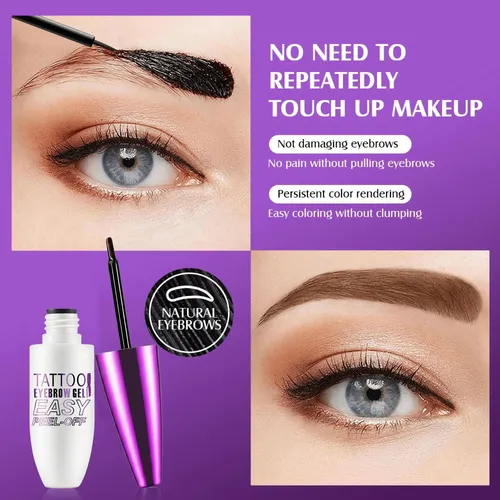 Gel Tinte Cejas Peel Off 2 Piezas, Impermeable, Tono