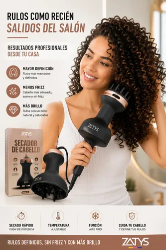 Secador Pelo Difusor Rizos Rulo Definido Secado Rapido 1100w