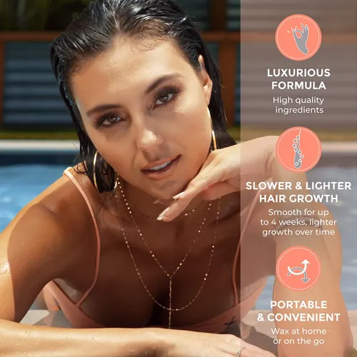 Wax Strips The Luxe Peach, Depilación Vegana, 40 Tiras