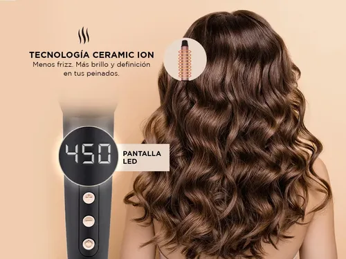 Buclera Rizador De Pelo Rulos Bucleador Gadnic Profesional Color Negro
