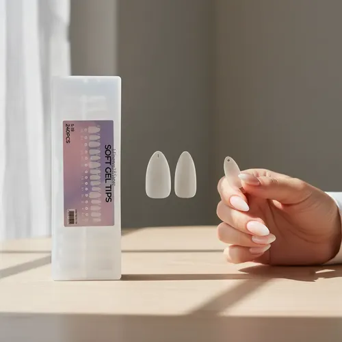 Tips Soft Gel Almendra Prelimada Matte Caja X240.un